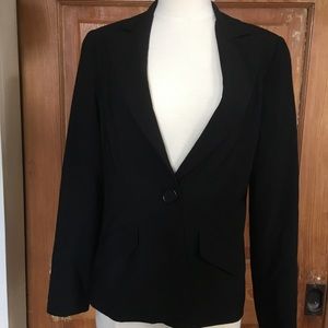 Trina Turk black one button blazer jacket S small